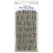STAMPS CLEAR CLING 180 X90MM, ALPHABET CLASSIC UPPER